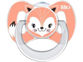 Chupeta Silicone Lillo Funny Animais T1 - Rosa Raposa 0 a 6 meses