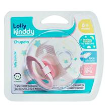 Chupeta Silicone Orto Rosa T2 6+Meses 5515-01 - Lolly Kinddy