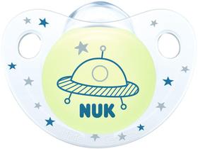 Chupeta Silicone Ortodôntico NUK Baby Care - Night & Day Boy Azul de 0 a 6 Meses