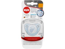Chupeta Silicone Ortodôntico NUK Baby Care - Rose & Blue Decorada Azul 0 a 6 Meses