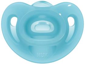 Chupeta Silicone Ortodôntico NUK Baby Care - Sensitive Soft Boy Azul de 0 a 6 Meses