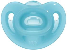 Chupeta Silicone Ortodôntico NUK Baby Care - Sensitive Soft Boy Azul de 0 a 6 Meses