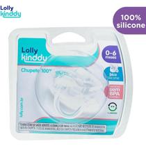 Chupeta Silicone Ortopédica Tam 1 Transparente Lolly Kinddy