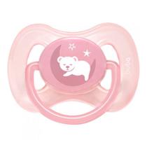 Chupeta - Silicone Ultra Soft - 6m - Comfort - Urso Rosa - Buba Chupeta - Silicone Ultra Soft - 6m - Comfort - Urso Rosa - Buba
