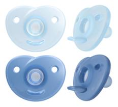 Chupeta Soothie 0 á 3 meses Dupla Philips Avent Azul - SCF099/01