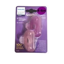 Chupeta Soothie 4-6Meses Rosa Com 2 Philips Avent