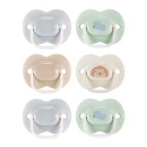 Chupeta Tommee Tippee Anytime Matte, 0 a 6 meses, bolsa simétrica, binkies sem BPA, azul/verde, pacote com 6 Chupeta Tommee Tippee Anytime Matte, 0 a 6 meses, bolsa simétrica, binkies sem BPA, azul/verde, pacote com 6