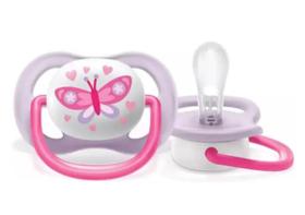 Chupeta Ultra Air 0 A 6 Meses Rosa Borboleta Philips Avent Chupeta Ultra Air 0 A 6 Meses Rosa Borboleta Philips Avent
