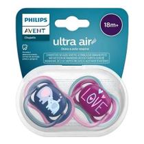 Chupeta Ultra Air 18 meses Rosa E Azul Philips Avent