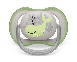 Chupeta Ultra Air 6-18M Cinza e Verde Baleia Philips Avent