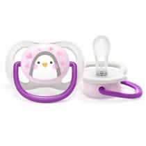 Chupeta Ultra Air Animais Pinguim De 0-6 Meses Unitária Rosa Menina - Philips Avent