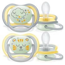 Chupeta Ultra Air Brilha 18m+ Verde 2un Avent SCF376/01 - Philips Avent Chupeta Ultra Air Brilha 18m+ Verde 2un Avent SCF376/01 - Philips Avent