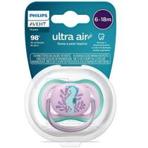 Chupeta ULTRA AIR Decorada 06-18M Rosa Philips AVENT SCF086/06