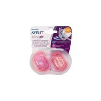 Chupeta Ultra Air Decoradas Philips Avent - 2 unidades Rosa 6-18M