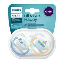 Chupeta Ultra Air Happy 0-6m Barco C/2 Philips Avent