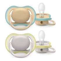 Chupeta Ultra Air Lisa c/2 Amarelo/Branco 0-6 meses - Philips Avent
