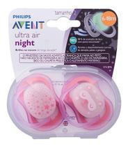 Chupeta Ultra Air Night Rosa C/2 6-18 meses - Philips Avent