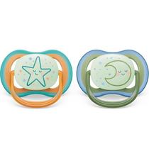 Chupeta ULTRA AIR Nighttime Dupla Decorada 18M Philips AVENT SCF376/23 Chupeta ULTRA AIR Nighttime Dupla Decorada 18M Philips AVENT SCF376/23
