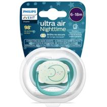 Chupeta ULTRA AIR Noturno Decorada 6-18M Verde Philips AVENT SCF377/02