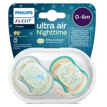 Chupeta ULTRA AIR Noturno Dupla Decorada 0-6M VD Philips AVENT SCF376/18 Chupeta ULTRA AIR Noturno Dupla Decorada 0-6M VD Philips AVENT SCF376/18