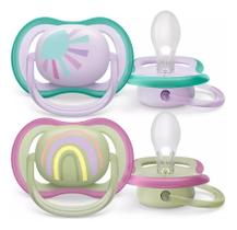 Chupeta Ultra Air Sun rainbow Avent menina 0 A 6 Meses 2x