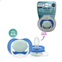 Chupeta Ultra Air Unitária Lisa Menino 6-18 Meses SCF081/17 Avent - Philips Avent