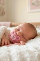 Chupeta Ultra Leve 100% Silicone 0-6m Estojo Rosa Azul