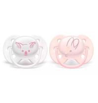 Chupeta Ultra Soft 0-6m Esterilizável Dupla Menina Bichinhos - Philips Avent