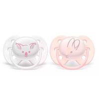 Chupeta Ultra Soft 0 a 6 Meses Esterilizável Dupla Menina Bichinhos - Philips Avent