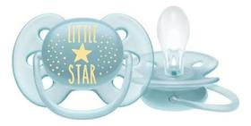 Chupeta Ultra Soft Decorada Philips Avent - Azul 6-18