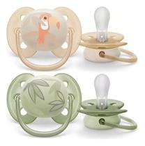 Chupeta Ultra Soft Dupla Decorada 0-6m Laranja e Verde - Philips Avent Chupeta Ultra Soft Dupla Decorada 0-6m Laranja e Verde - Philips Avent
