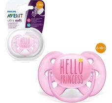 Chupeta Ultra Soft Hello Princess 6-18 meses - Philips Avent