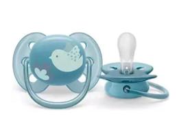 Chupeta Ultra Soft Unitária Azul Pássaro 6-18m Avent