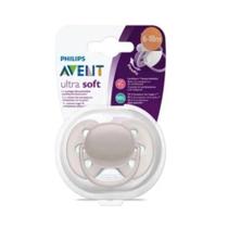 Chupeta ultra soft unitaria seda bege 6-18m scf092/51 avent philips