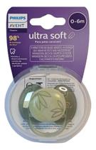 Chupeta Ultra Soft Unitária Verde Folhas 0-6m Avent