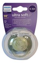 Chupeta Ultra Soft Unitária Verde Folhas 0-6m Avent Chupeta Ultra Soft Unitária Verde Folhas 0-6m Avent