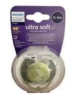 Chupeta Ultra Soft Unitária Verde Folhas 0 A 6m Avent SCF092 02
