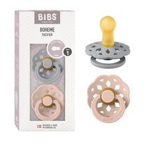 Chupetas Boheme Conjunto de 2 em Borracha Natural 0-6 Meses