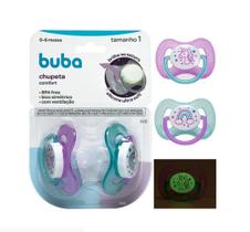 Chupetas Comfort Kit Com 2 Unidades Buba - Brilha No Escuro