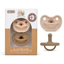 Chupetas de Silicone Redondas Mila & Lulu 2 Unidades Bege