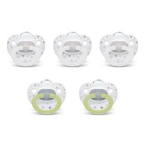 Chupetas NUK Comfy Orthodontic Timeless - 0-6 Meses (Pacote com 5)