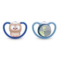 Chupetas Nuk Space Coruja e Raposa 18-36M pack 2 Chupetas Nuk Space Coruja e Raposa 18-36M pack 2