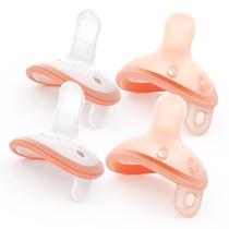 Chupetas para bebê Garkoko, kit com 4 unidades, silicone, 0 a 6 meses Chupetas para bebê Garkoko, kit com 4 unidades, silicone, 0 a 6 meses