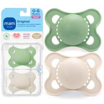 Chupetas para Bebê MAM Original 0-6 Meses Silicone 2 Unidades Chupetas para Bebê MAM Original 0-6 Meses Silicone 2 Unidades