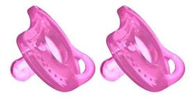 Chupetas Silicone Bico Redondo Kit 2 Unidades Fase 2 Rosa - Kuka