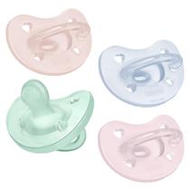 Chupete Chicco PhysioForma de silicona suave, paquete de 4, 0-6 meses Chupete Chicco PhysioForma de silicona suave, paquete de 4, 0-6 meses
