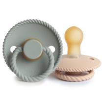 Chupete FRIGG con cuerda, caucho natural sin BPA, 0-6 meses