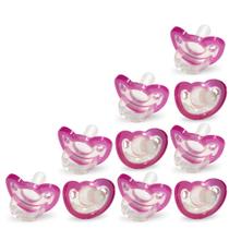 Chupete RAZBABY Jollypop 0-3 meses libre de BPA rosa paquete de 10 Chupete RAZBABY Jollypop 0-3 meses libre de BPA rosa paquete de 10