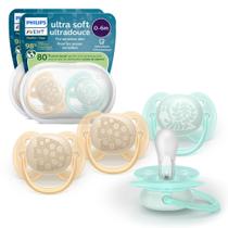 Chupetes AVENT SCF091/49 Ultra Suaves 0-6M Paquete de 4 con Estuches Chupetes AVENT SCF091/49 Ultra Suaves 0-6M Paquete de 4 con Estuches