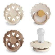 Chupetes FRIGG SilkySoft de Silicona Paquete de 4 Libre de BPA 6-18 Meses Chupetes FRIGG SilkySoft de Silicona Paquete de 4 Libre de BPA 6-18 Meses